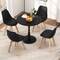 Costway 5 PCS Dining Set Modern Round Dining Table 4 Chairs for Small Space Kitchen